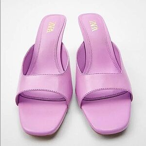 Zara square heeled mules